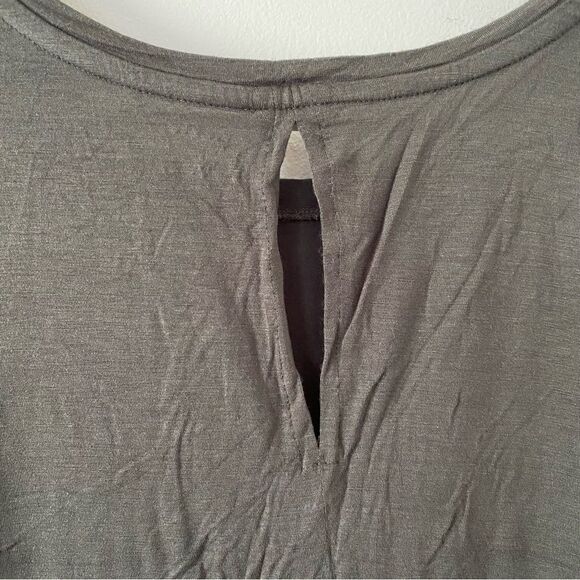 Halogen Sleeveless Split Back Lightweight Tank Olive Green Size 3x - Picture 4 of 6